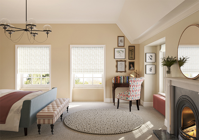 Boughton Faux Silk, Ruby - Motorised Roman Blind - Image 8